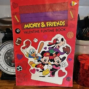 Disney Mickey & Friends Valentine Funtime Book - Red